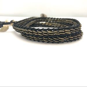 Bronze Disc Wrap Bracelet